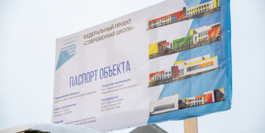 Завершить строительство школы на Советской в Мурманске планируется в 2024 году