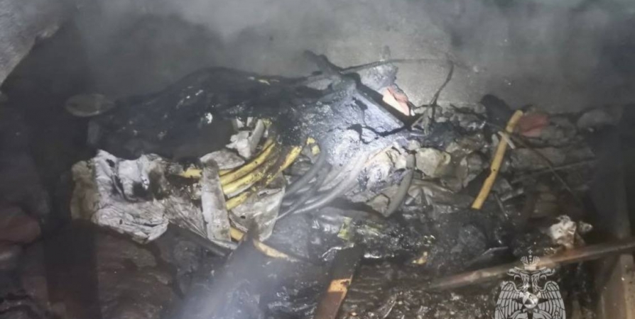 14 пожарных потушили гараж на Книповича в Мурманске
