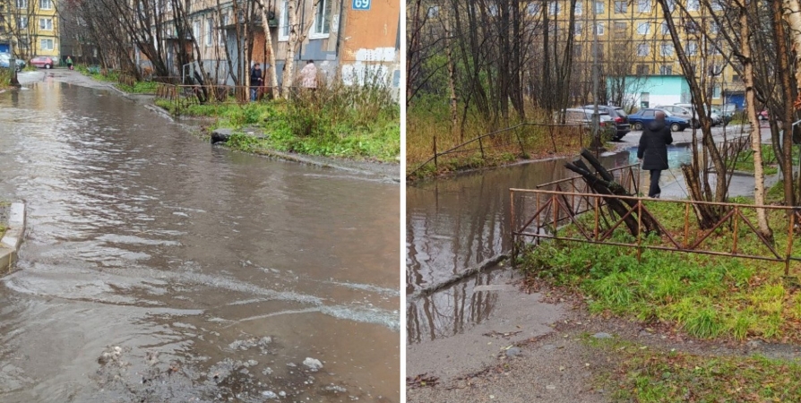 Хождение по забору: Дорогу к дому жителям Героев-Североморцев отягчает водная преграда