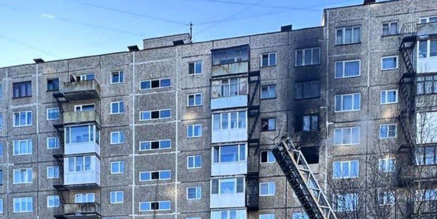 В Мурманске на Кольском при пожаре погиб мужчина